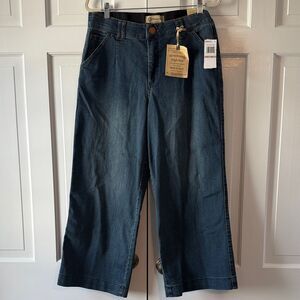 NWT DEMOCRACY AB TECHNOLOGY MOLD HOLD WIDE LEG CROPPED JEANS HIGH RISE SIZE 12